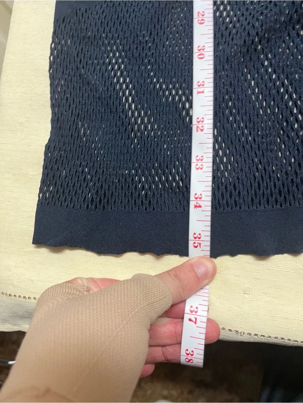 JETS by Jessika Allen size 10 navy Parallels mesh coverup dress